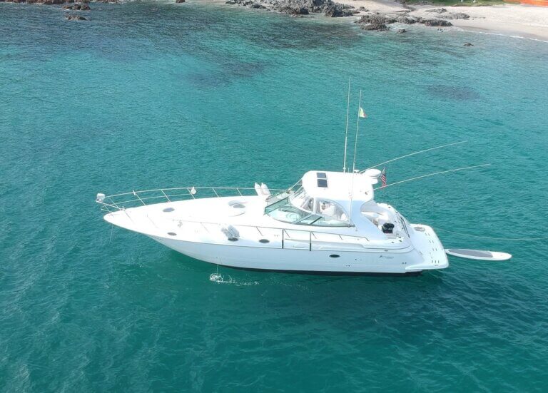 Our Cruiser 44 offers the best of both worlds…fishing and yachting for up to 12 passengers.